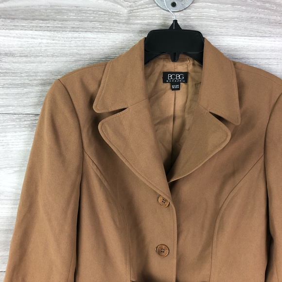 BCBGMaxAzria Tan Button Front Jacket - Picture 2 of 7